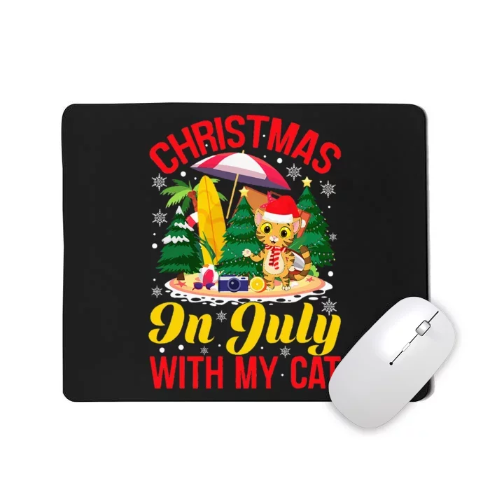 Funny Xmas Cat Owner Christmas In July Mousepad