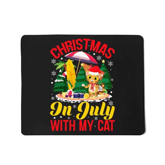 Funny Xmas Cat Owner Christmas In July Mousepad