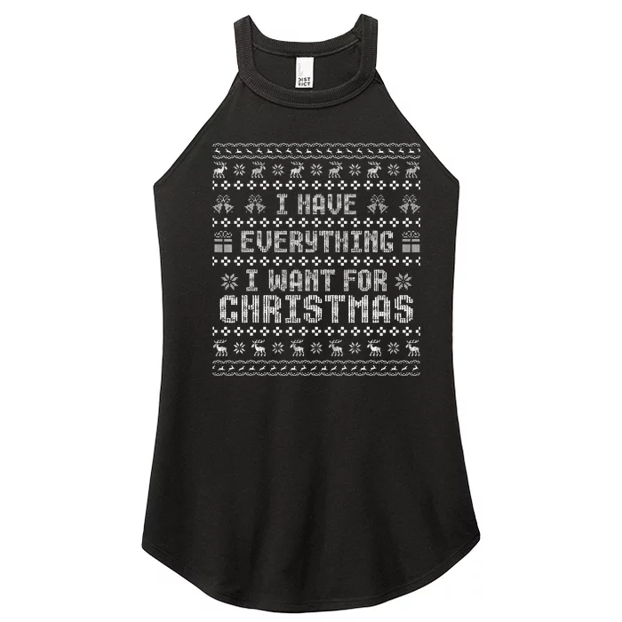 Funny Xmas Couples I Have Everything I Want For Christmas Women’s Perfect Tri Rocker Tank