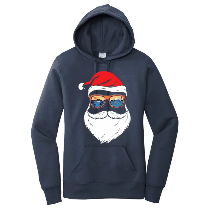 Funny XMAS Christmas in July Summer Santa Women's Pullover Hoodie