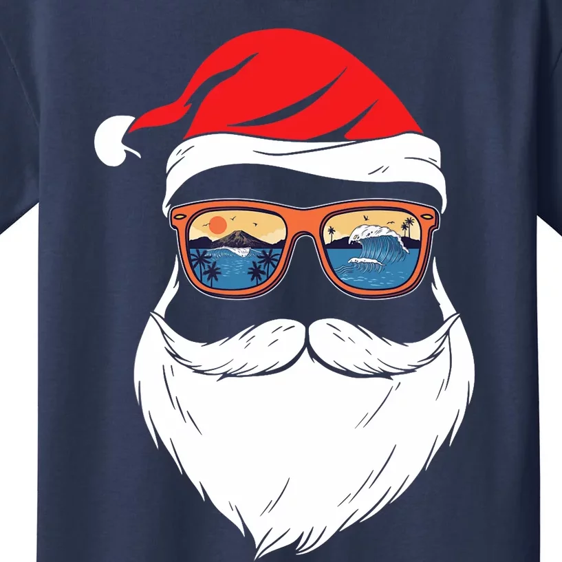 Funny XMAS Christmas in July Summer Santa Kids T-Shirt