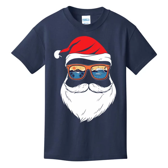 Funny XMAS Christmas in July Summer Santa Kids T-Shirt