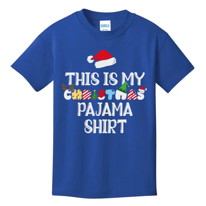 Funny Xmas Family This Is My Christmas Pajama Gift Kids T-Shirt