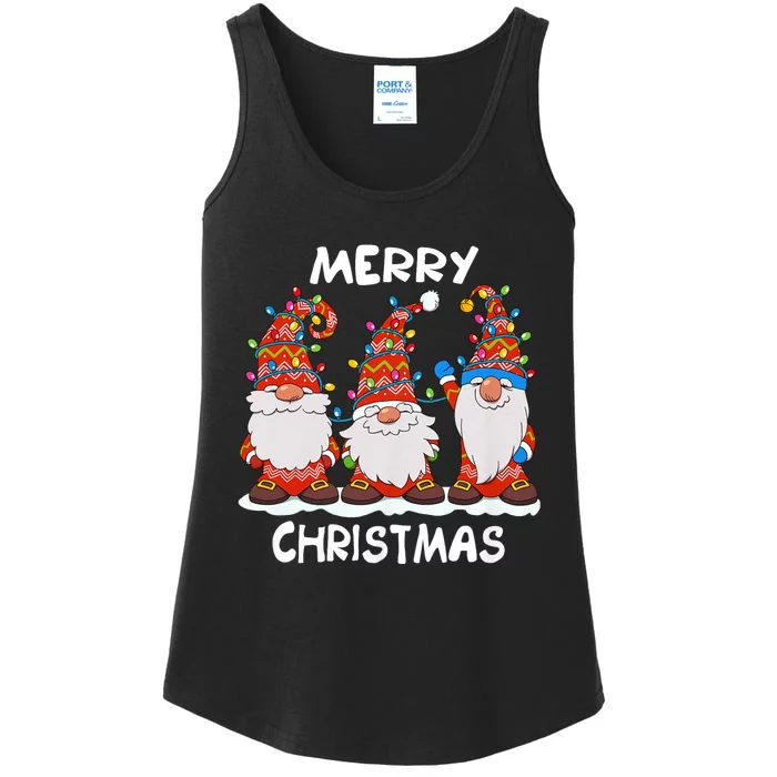 Funny Xmas Gnomes Merry Christmas Family Ladies Essential Tank