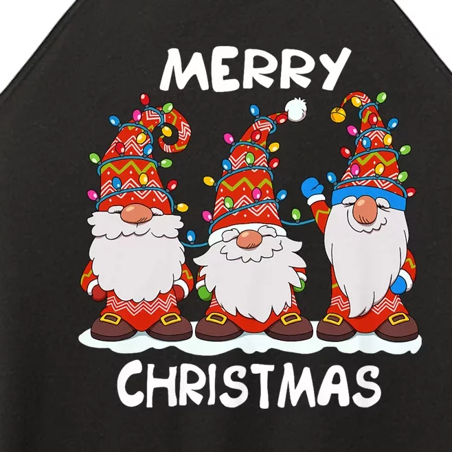 Funny Xmas Gnomes Merry Christmas Family Women’s Perfect Tri Rocker Tank