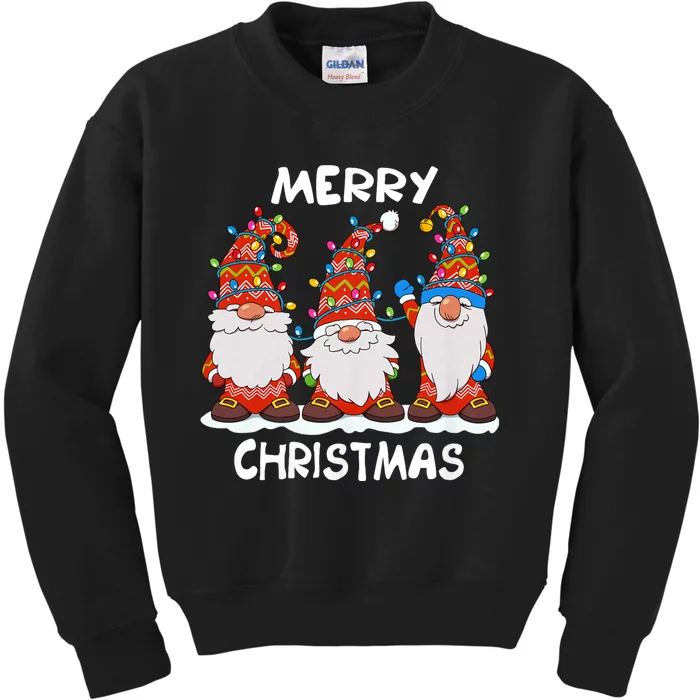 Funny Xmas Gnomes Merry Christmas Family Kids Sweatshirt