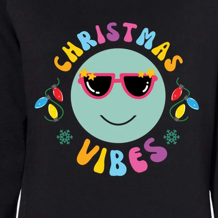 Festive Xmas Holiday Spirit Christmas Vibes Gift Womens California Wash Sweatshirt