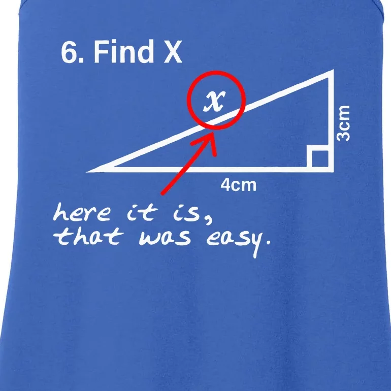 Find X Here It Is That Was Easy Math Teacher Ladies Essential Tank