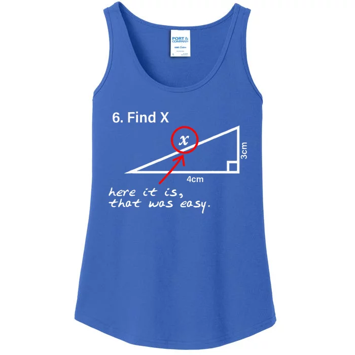 Find X Here It Is That Was Easy Math Teacher Ladies Essential Tank