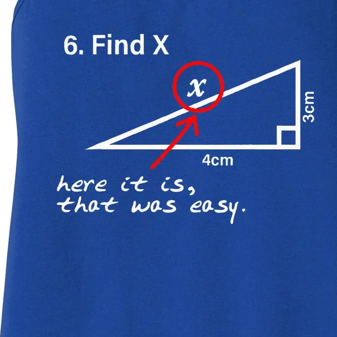 Find X Here It Is That Was Easy Math Teacher Women's Racerback Tank