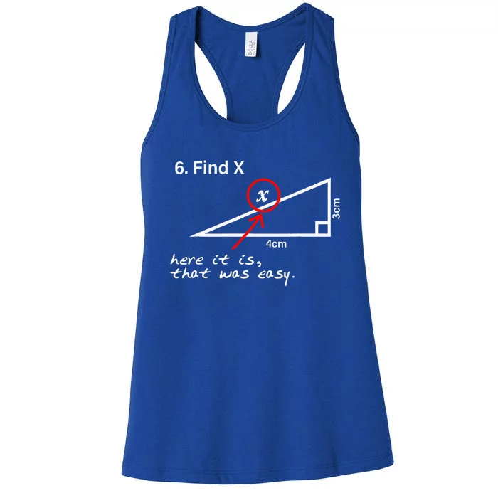 Find X Here It Is That Was Easy Math Teacher Women's Racerback Tank