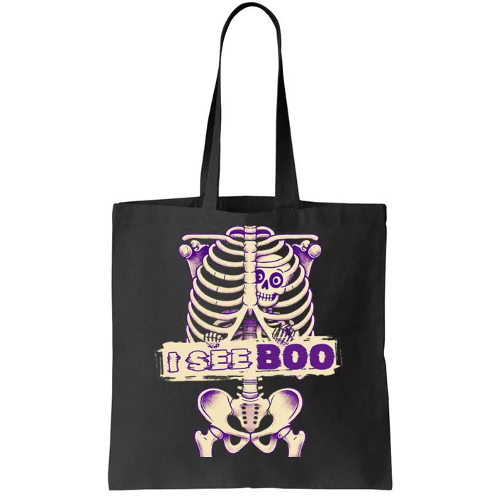 Funny Xray Halloween Costume Rib Cage Skeleton Dog See Boo Tote Bag