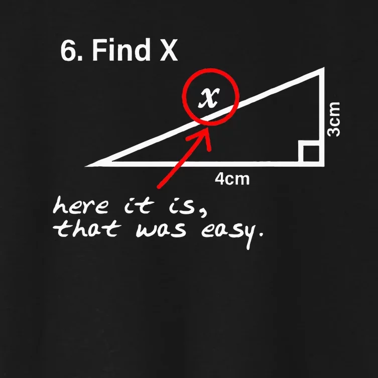 Find X Here It Is That Was Easy Math Teacher Women's Crop Top Tee