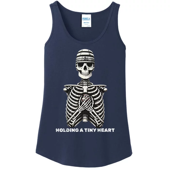 Funny Xray Halloween Costume Rib Cage Skeleton Dog Heart Ladies Essential Tank