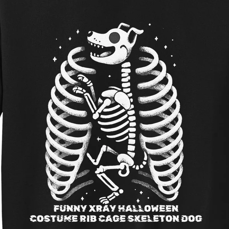 Funny Xray Halloween Costume Rib Cage Skeleton Dog Sweatshirt