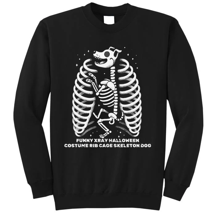 Funny Xray Halloween Costume Rib Cage Skeleton Dog Sweatshirt