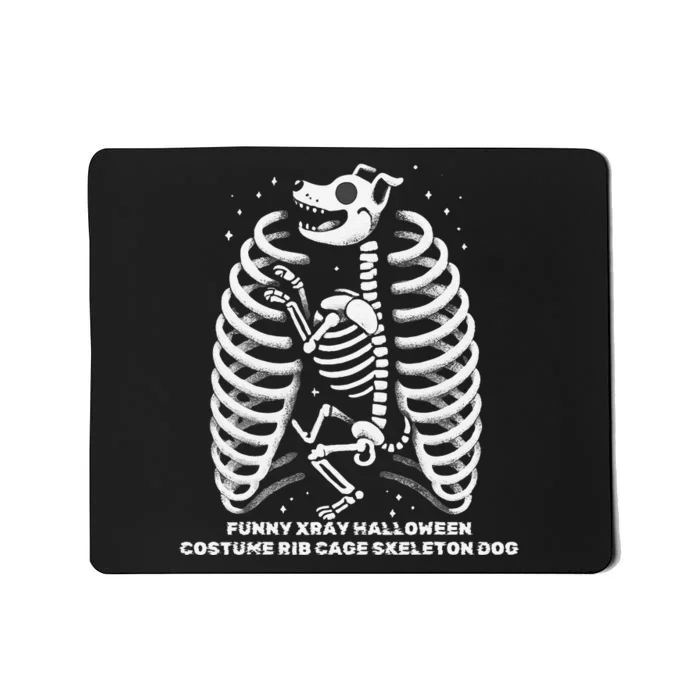 Funny Xray Halloween Costume Rib Cage Skeleton Dog Mousepad