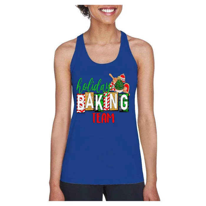 Funny Xmas Holiday Baking Team Christmas Costume Women's Racerback Tank