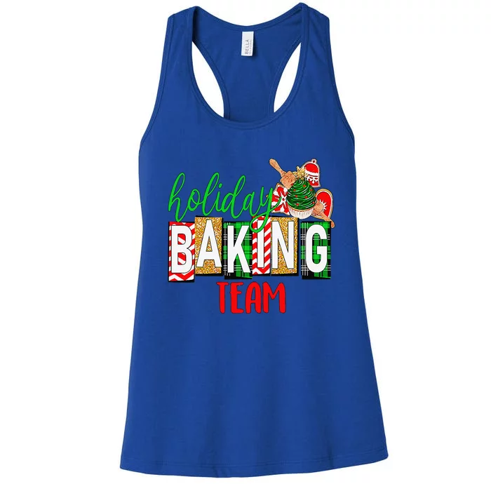 Funny Xmas Holiday Baking Team Christmas Costume Women's Racerback Tank