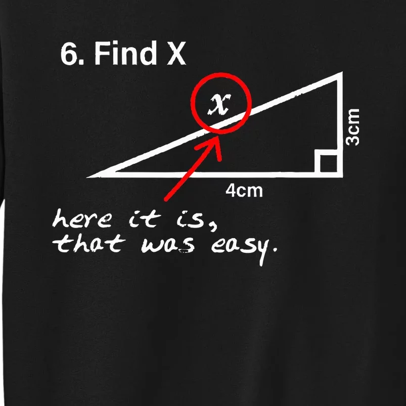 Find X Here It Is That Was Easy Funny Math Lover Sweatshirt