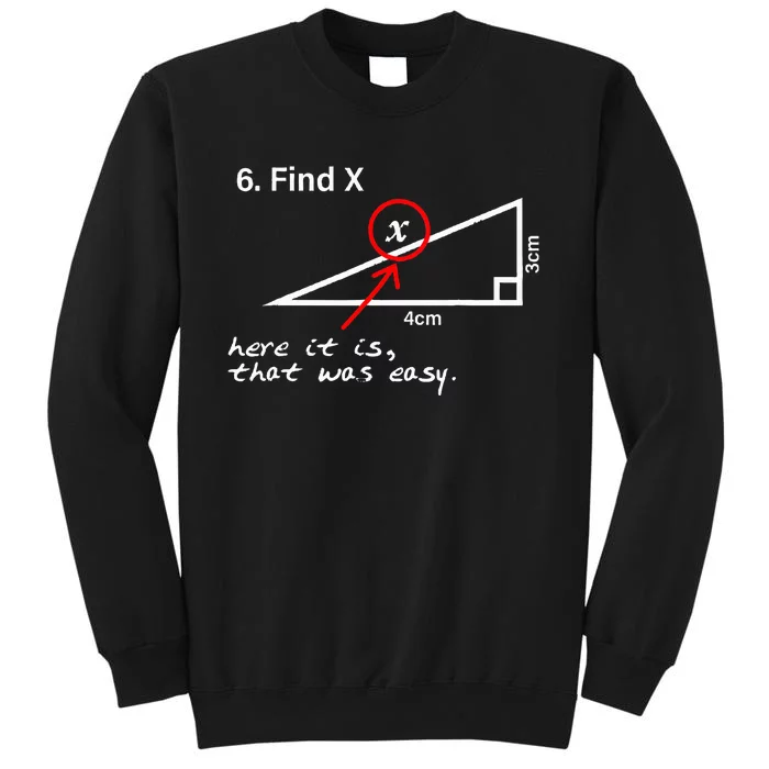 Find X Here It Is That Was Easy Funny Math Lover Sweatshirt