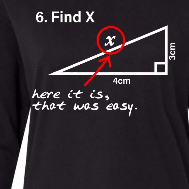 Find X Here It Is That Was Easy Womens Cotton Relaxed Long Sleeve T-Shirt