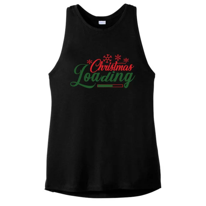 Funny Xmas Is Coming Santa Claus Stocking Stuffer Christmas Gift Ladies Tri-Blend Wicking Tank