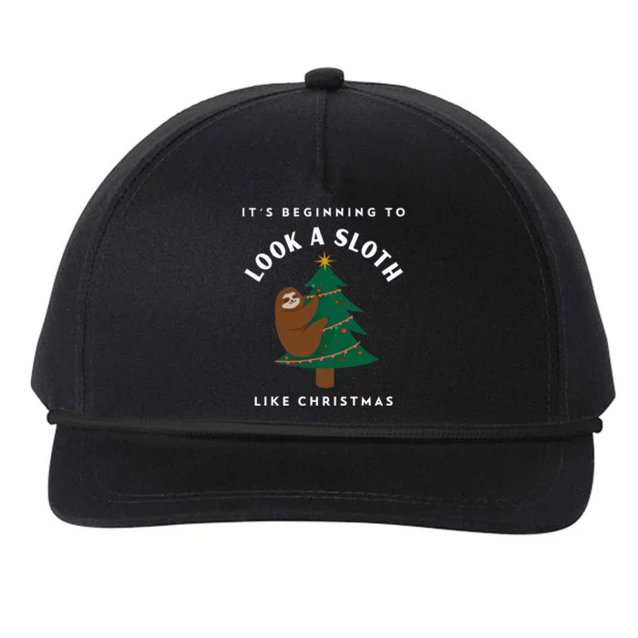 Funny Xmas It’s Beginning To Look A Sloth Like Christmas Snapback Five-Panel Rope Hat