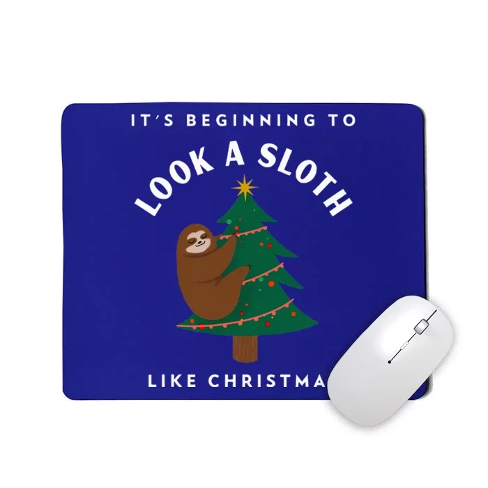 Funny Xmas It’s Beginning To Look A Sloth Like Christmas Mousepad