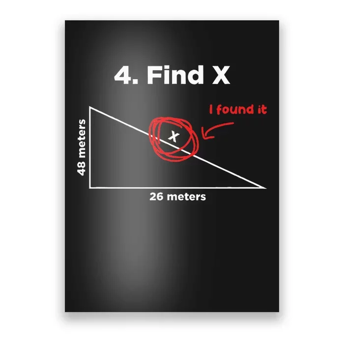 Find X I Found It Funny Math Pun Funny Find X Poster