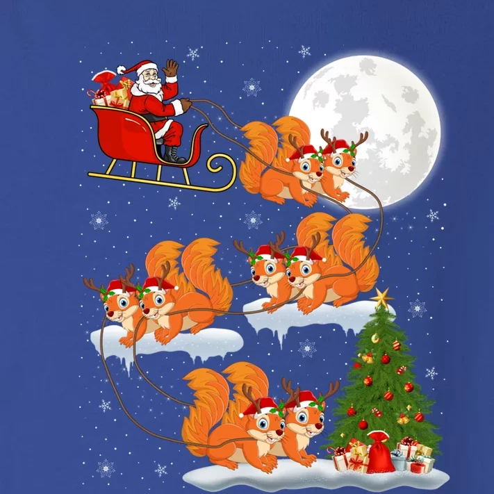 Funny Xmas Lighting Tree Santa Riding Squirrel Christmas Gift Toddler Long Sleeve Shirt