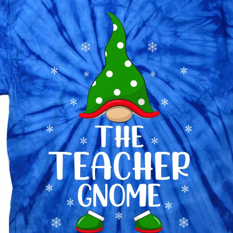 Funny Xmas Lighting Teacher Christmas The Teacher Gnome Gift Tie-Dye T-Shirt