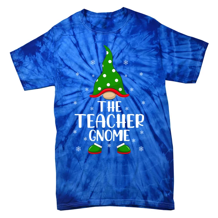 Funny Xmas Lighting Teacher Christmas The Teacher Gnome Gift Tie-Dye T-Shirt