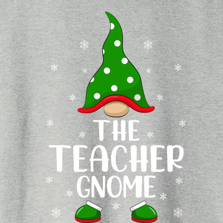 Funny Xmas Lighting Teacher Christmas The Teacher Gnome Gift Women's Crop Top Tee