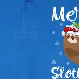 Funny Xmas Lighting Santa Hat Sloth Christmas Merry Slothmas Gift Softstyle Adult Sport Polo