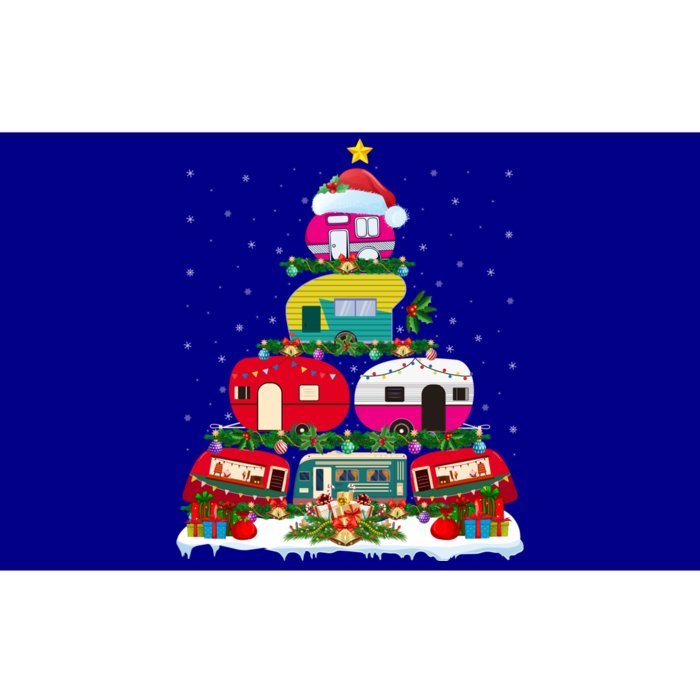 Funny Xmas Lighting Santa Camping Rv Christmas Tree Gift Bumper Sticker