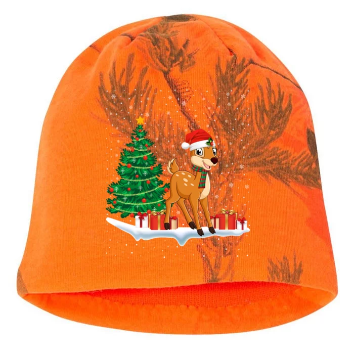 Funny Xmas Lighting Tree Santa Hat Cute Deer Christmas Funny Gift Kati - Camo Knit Beanie