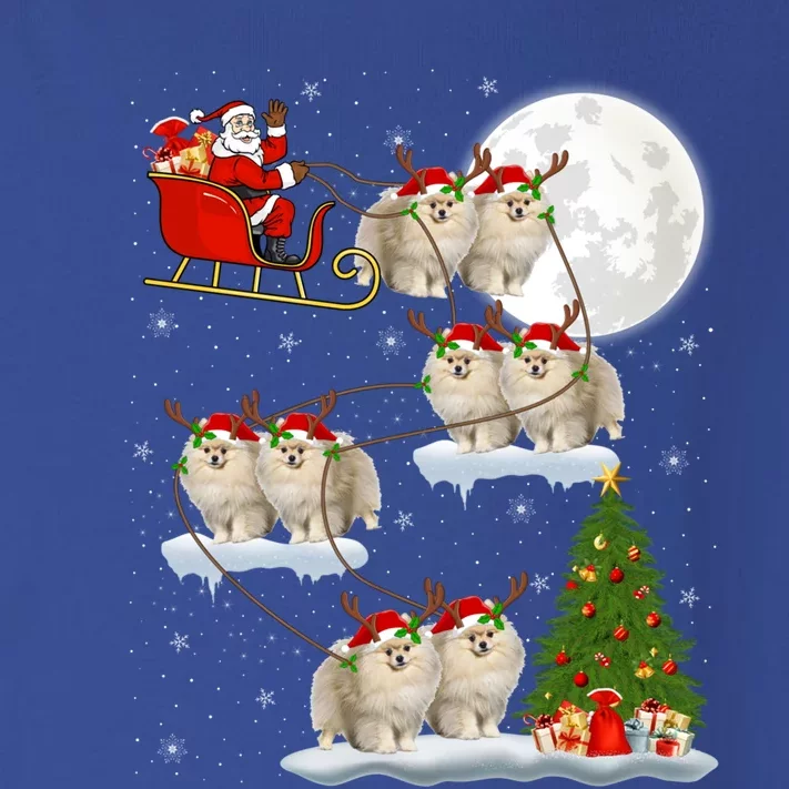 Funny Xmas Lighting Tree Santa Riding Pomeranian Christmas Gift Toddler Long Sleeve Shirt