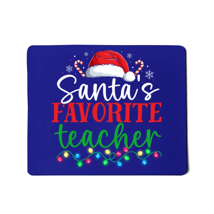 Funny Xmas Lighting SantaS Favorite Teacher Christmas Gift Mousepad