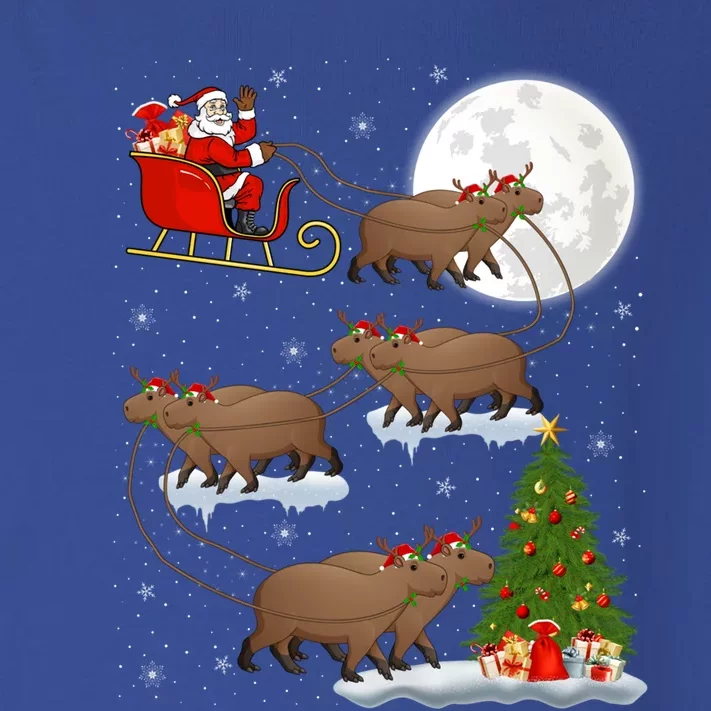 Funny Xmas Lighting Tree Santa Riding Capybara Christmas Gift Toddler Long Sleeve Shirt