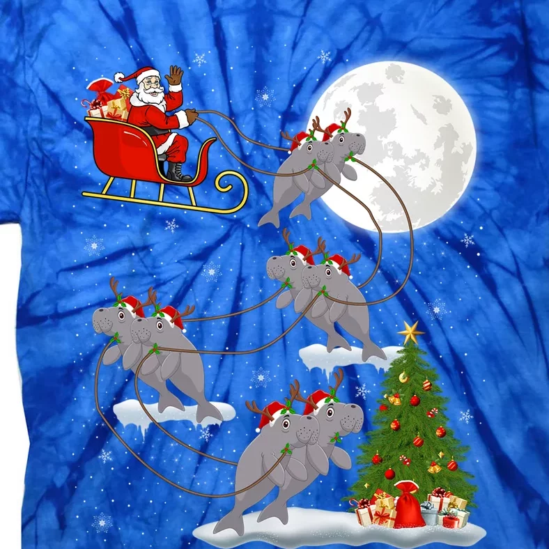 Funny Xmas Lighting Tree Santa Riding Atee Christmas Meaningful Gift Tie-Dye T-Shirt