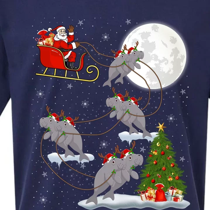 Funny Xmas Lighting Tree Santa Riding Atee Christmas Meaningful Gift Sueded Cloud Jersey T-Shirt