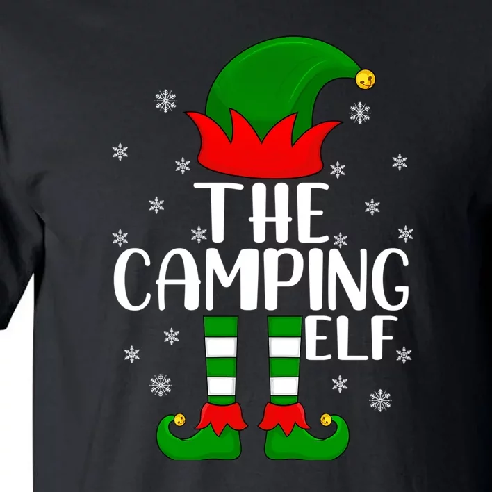 Funny Xmas Matching Family The Camping Elf Christmas Gift Tall T-Shirt