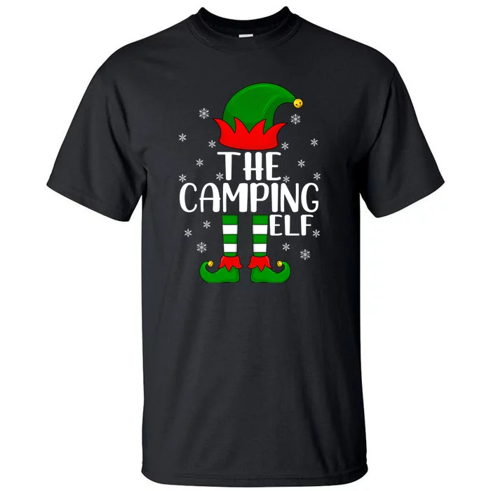 Funny Xmas Matching Family The Camping Elf Christmas Gift Tall T-Shirt