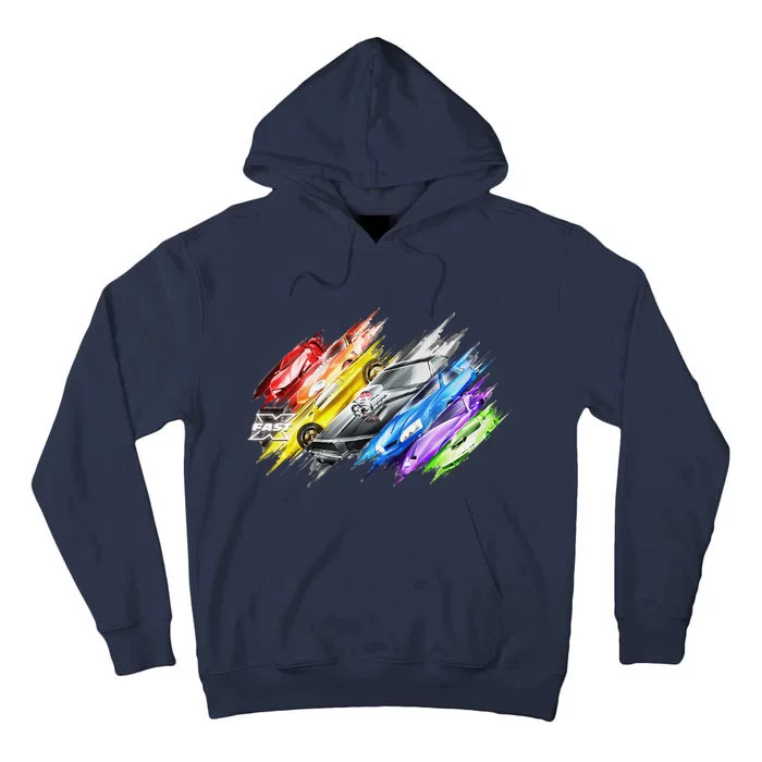 FAST X Multicolor Car Tall Hoodie