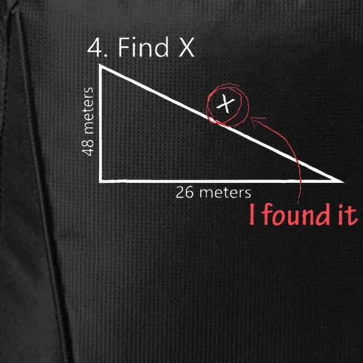 Find X Math Teacher Graphic Sarcastic Gift Novelty Dad Joke City Backpack