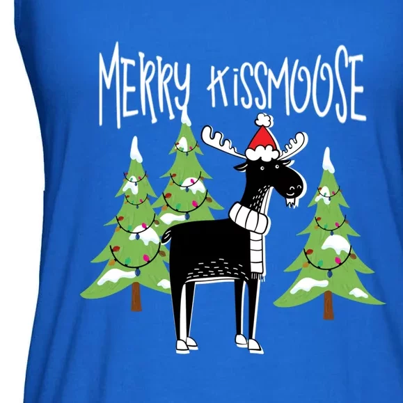 Funny Xmas Moose Pun Merry Moose Gift Clothes Gift Ladies Essential Flowy Tank