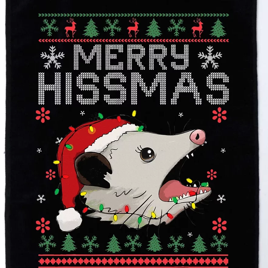 Funny Xmas Merry Hissmas Possum Lovers Opossum Christmas Platinum Collection Golf Towel