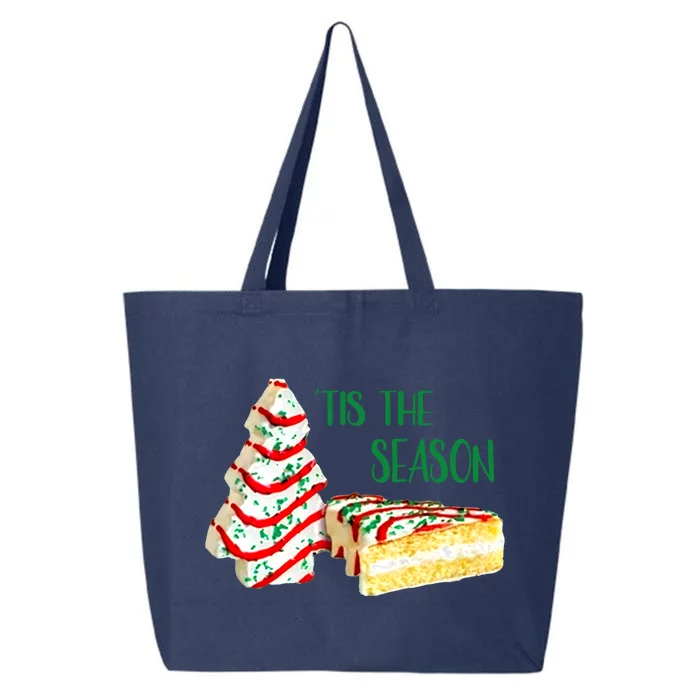 Family Xmas Outfit Cake Lovers Christmas Tree Snack Cake Tee Gift 25L Jumbo Tote