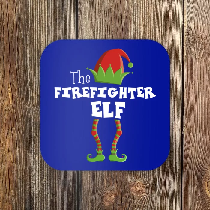 Firefighter Xmas Pajama Gift Coaster